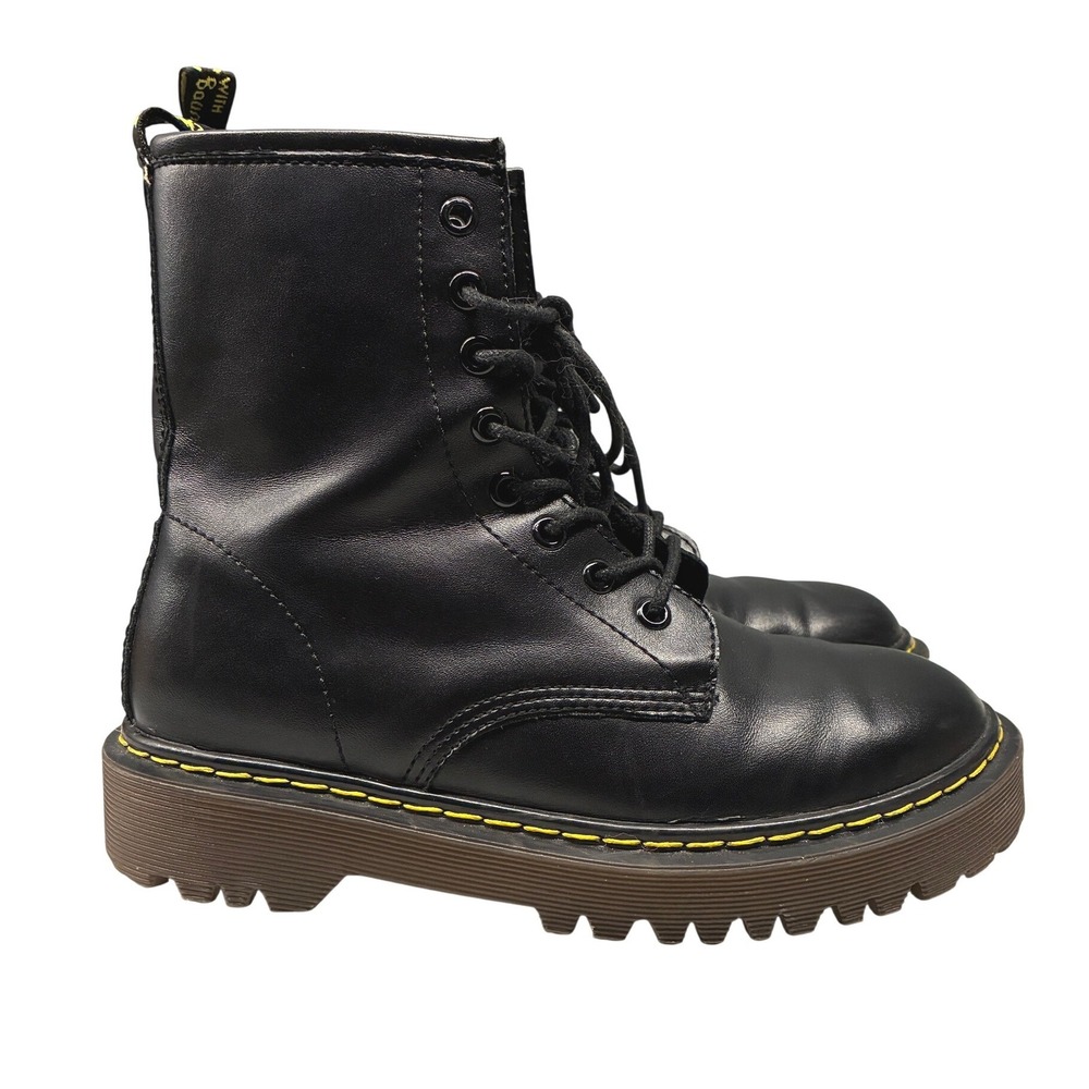 Unbranded Chunky Lug Sole Combat Boots Womens 7 Black Platform Goth Grunge